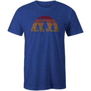 Men's T-shirt - Retro Gondola and Pines