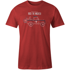 Men's T-shirt - Land Rover Truck and Bike