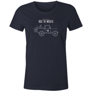 Women's T-shirt - Land Rover Truck and Bike