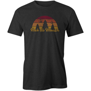 Men's T-shirt - Retro Gondola and Pines