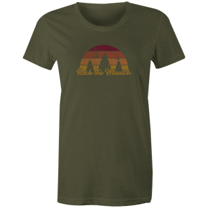 Women's T-shirt - Retro Gondola and Pines